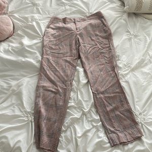 Zara pink plaid pants